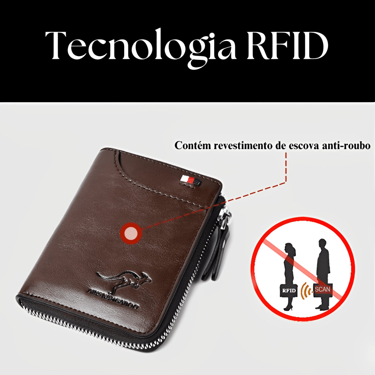 Carteira de Couro Premium Kangaroo™