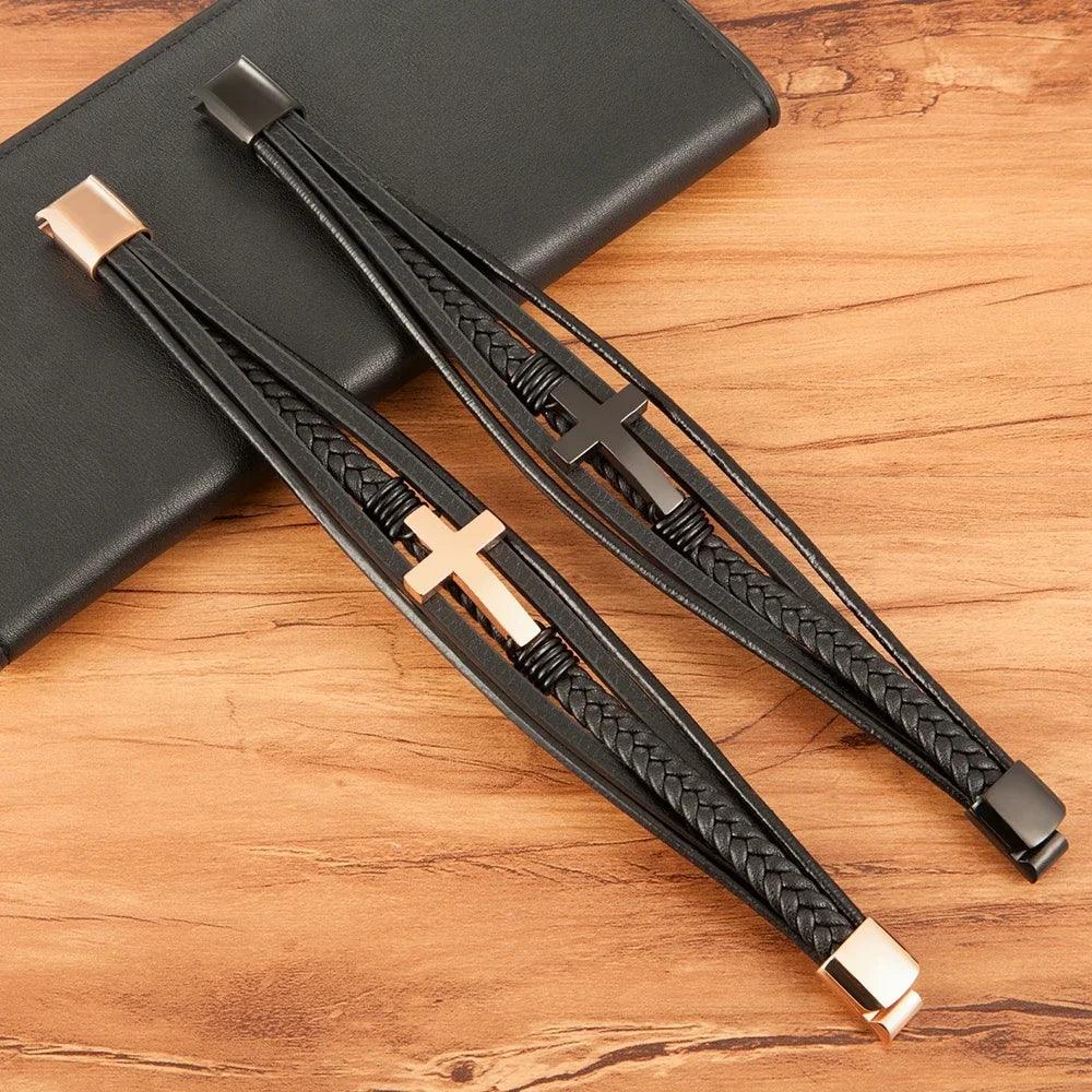 Pulseira de Couro Premium