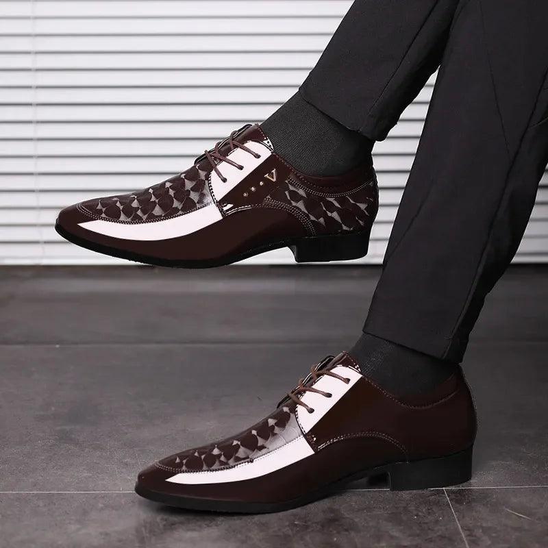 Sapato de Couro Social Vanguard Fashion™