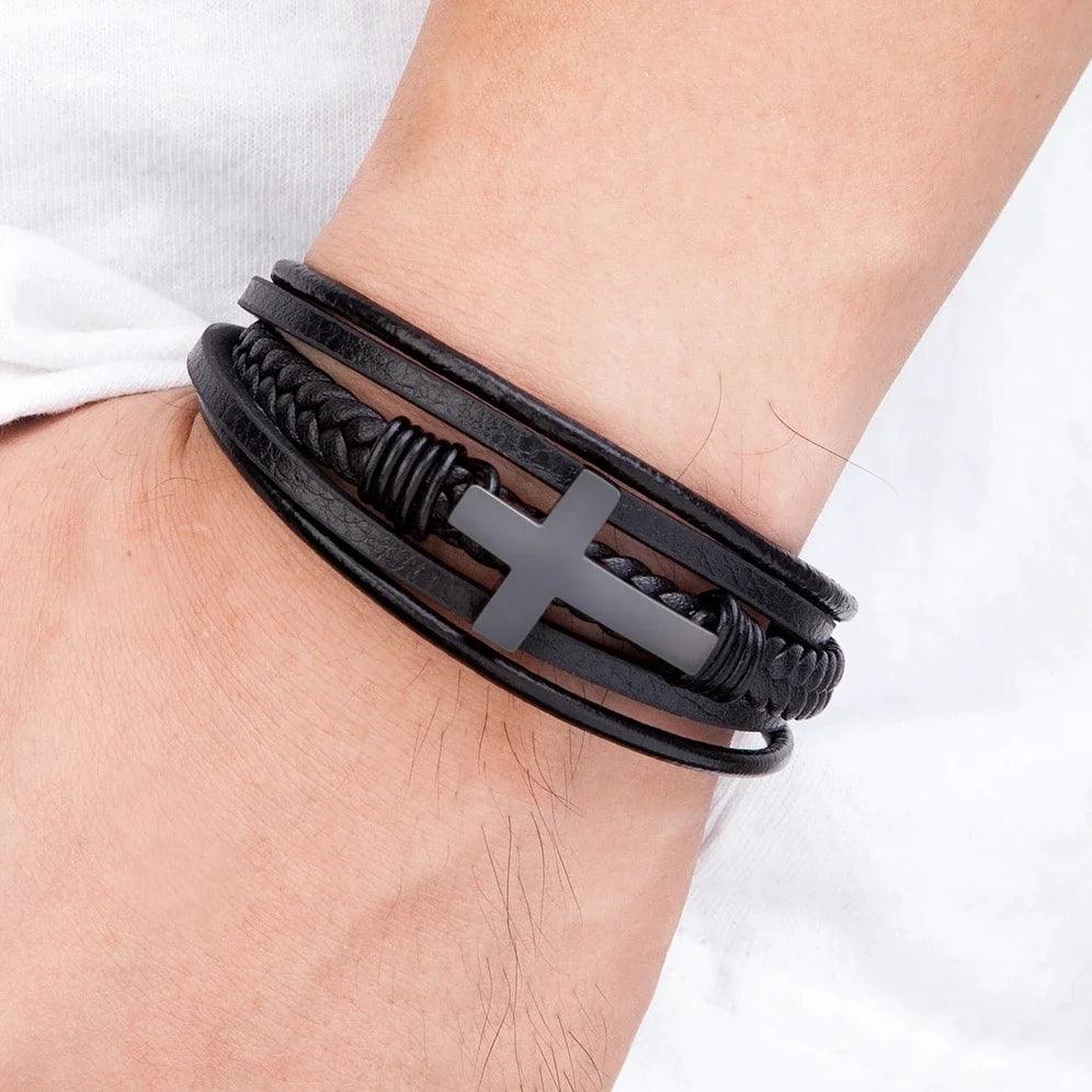 Pulseira de Couro Premium