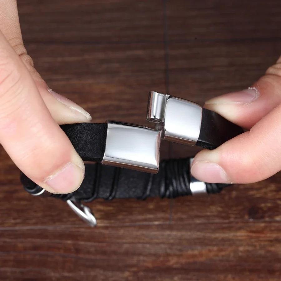 Pulseira de Couro Premium