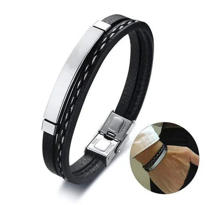 Pulseira de Couro Premium