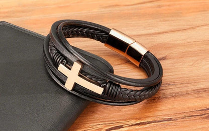 Pulseira de Couro Premium